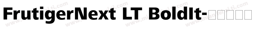 FrutigerNext LT BoldIt字体转换